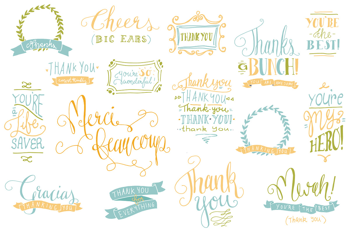 Thank You Photoshop Overlays Vectors preview 6