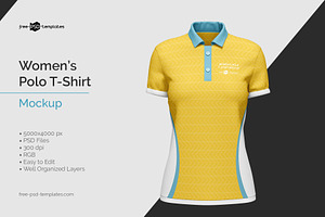 Women's Polo T-Shirt Mockup