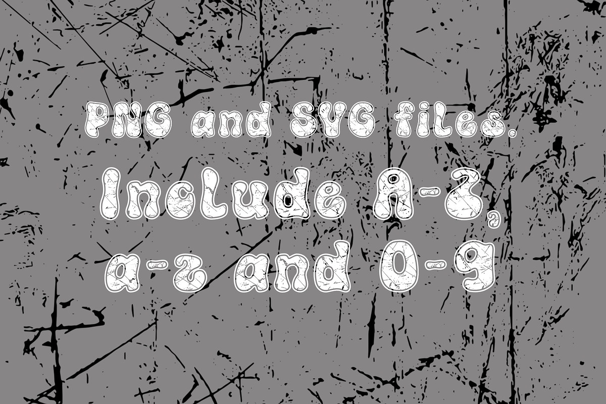 Chunky Grunge OTF PNG SVG, a Symbol Font by DREAMs Soul G. (Photo 4 of 4)