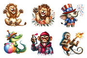 Funny Face Animal Clipart, an Illustration by CreationArt (Thumbnail 4 of 5)
