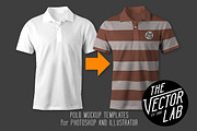 Men's Polo Shirt Mockup Templates, a Shirt Mockup by TheVectorLab (Thumbnail 1 of 2)
