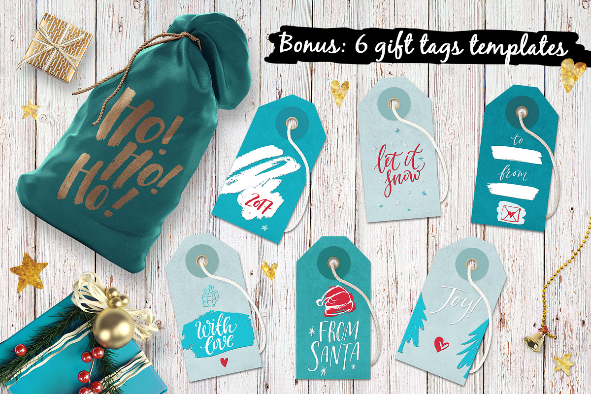 Merry Xmas Handlettering Vector, a Decorative Illustration by Spencerian Sisters (Photo 5 of 9)