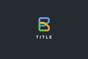 B Line Colourful Fun Tech Logo, a Branding & Logo Template by baqoos