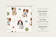 Pattern with dogs, a Pattern Graphic by Olena Kuznietsova (Thumbnail 2 of 5)