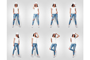 Female T-Shirt & Baseball Cap Mockup, a Shirt Mockup by Hi, Mock-Up! (Thumbnail 8 of 8)