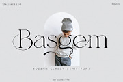 Basgem – Modern Serif Typeface, a Serif Font by Issam Type (Thumbnail 1 of 18)