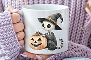 Skeleton Black Cat Clipart, an Illustration by CraftArtStudio (Thumbnail 5 of 6)