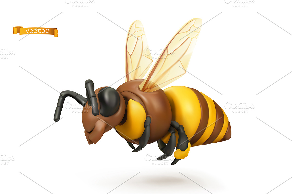 Honey, bees, beehive on tree branch, an Animal Illustration by Allevinatis Studio (Photo 4 of 5)