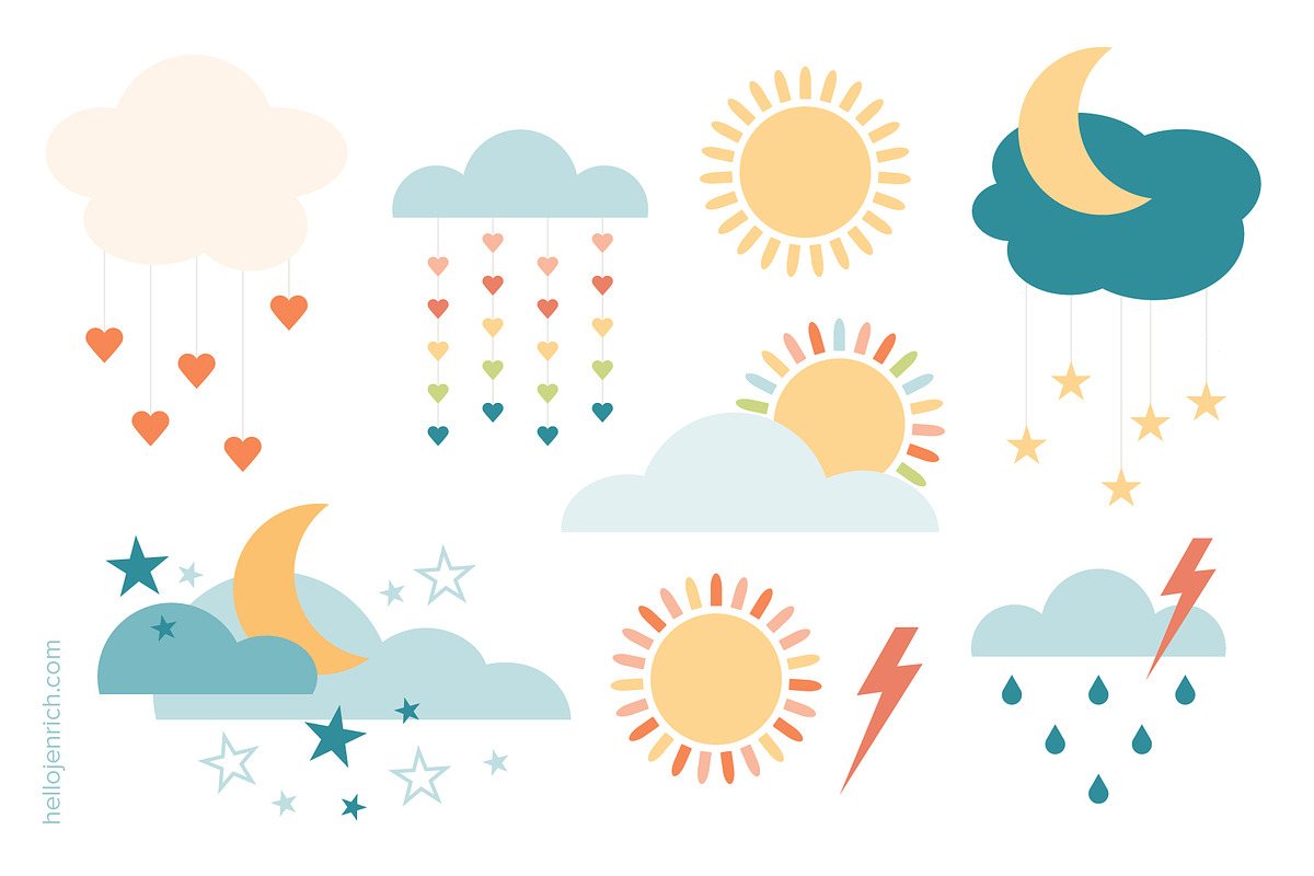 Sky Ways Illustration Collection, a Decorative Illustration by hellojenrich (Photo 3 of 12)