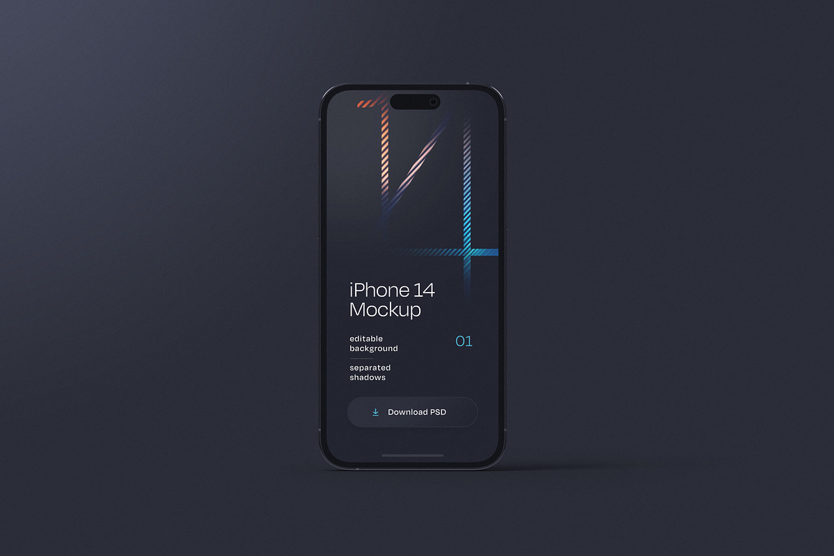 Dark iPhone 14 Pro Mockup Set, an iPhone Mockup by Deeplab (Photo 5 of 15)