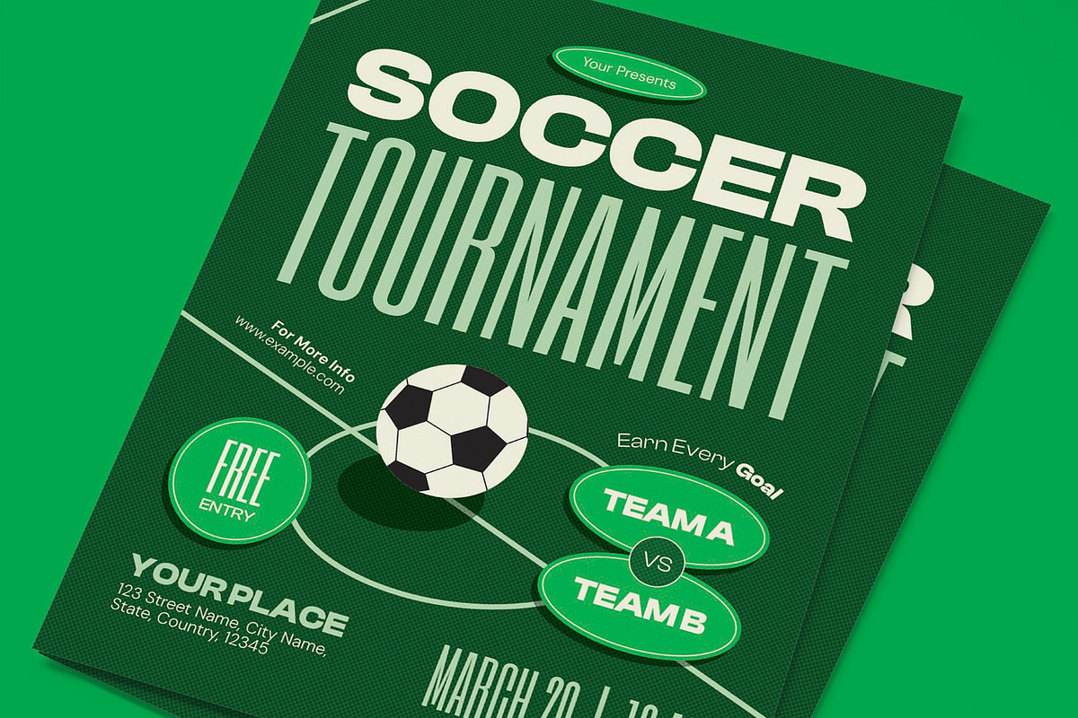 Soccer Tournament Flyer, a Flyer Template by graphicook (Photo 2 of 3)