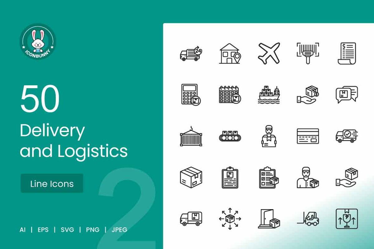 Delivery & Logistics Icons, an Icon by IconBunny (Photo 1 of 2)