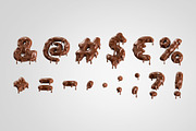 Chocolate Text 3D Letters Set, an Object Graphic by Kotulsky Mockups (Thumbnail 5 of 6)