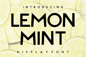 Lemon Mint, a Sans Serif Font by Fourteen Letter