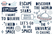 Space illustrations & patterns, an Illustration by Nastya Tkachova (Thumbnail 6 of 9)