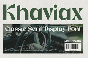 Khaviax - Classic Serif Display Font