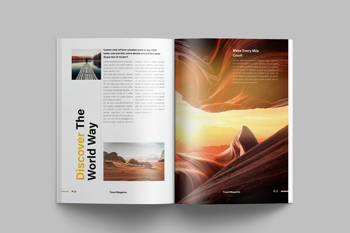 Travel Magazine Template Layout, a Magazine Template by NorthPeak (Photo 6 of 13)
