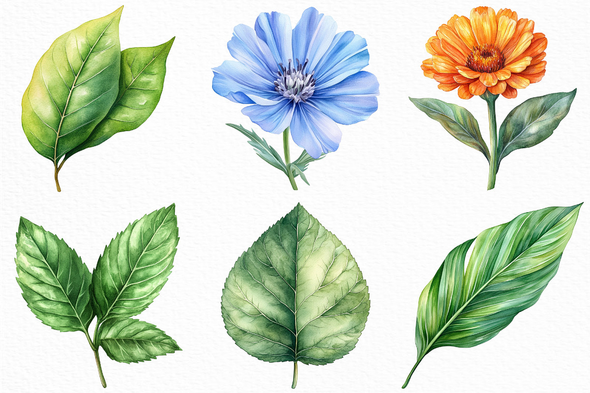 Watercolor Herbal Clipart Bundle, an Illustration by Craft Nest (Photo 5 of 6)