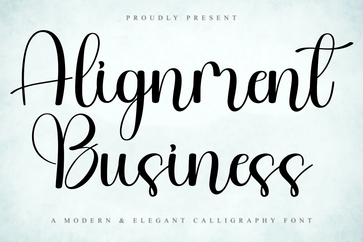 Alignment Business, a Handwritten Font by InermediaSTUDIO (Photo 1 of 8)