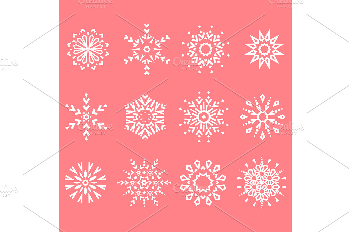 Snowflakes icon collection. Graphic, an Object Graphic by RODINA (Photo 1 of 3)