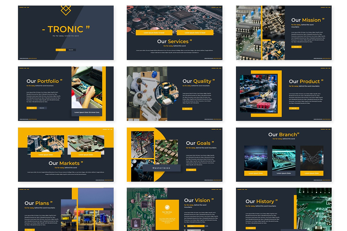 Tronic - Powerpoint Template, a Presentation Template by AQR Studio