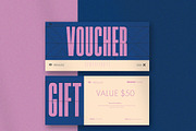 Pink & Blue Gift Voucher, a Templates & Theme by wavebreak (Thumbnail 1 of 2)