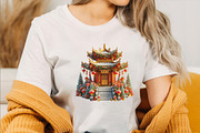 Christmas Chinoiserie Clipart Bundle, an Illustration by SVGArt (Thumbnail 6 of 8)