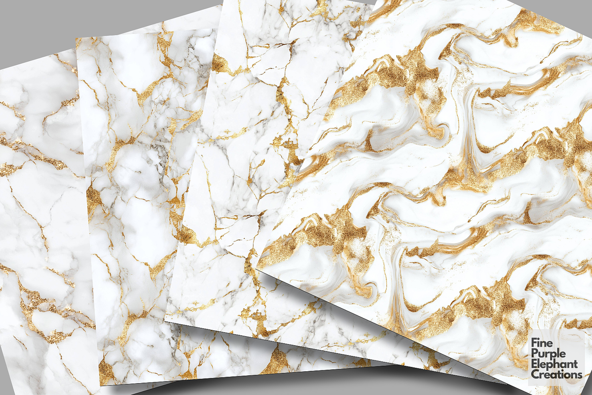 White Gold Marble Texture Granite, a Pattern Graphic by Fine Purple Elephant (Photo 2 of 5)