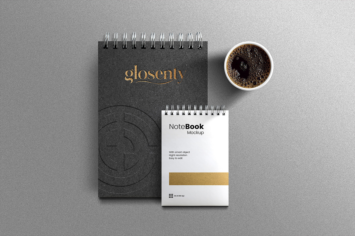 Notebook Mockup Design, a Print Template by Artlogs