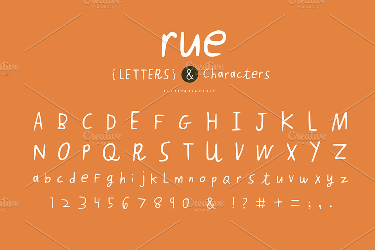 Rue Letters (Font), a Font by Small Made Goods (Photo 2 of 4)