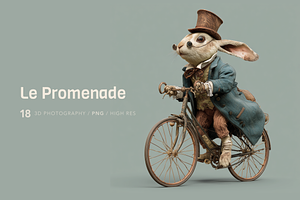 Le Promenade, an Animal Illustration by Picturesque Stories