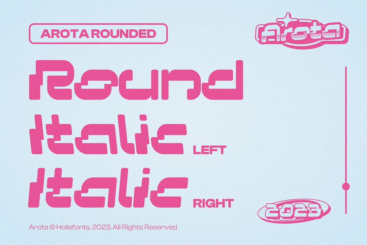 Arota Y2k, a Sans Serif Font by 24Design Studios (Photo 4 of 13)