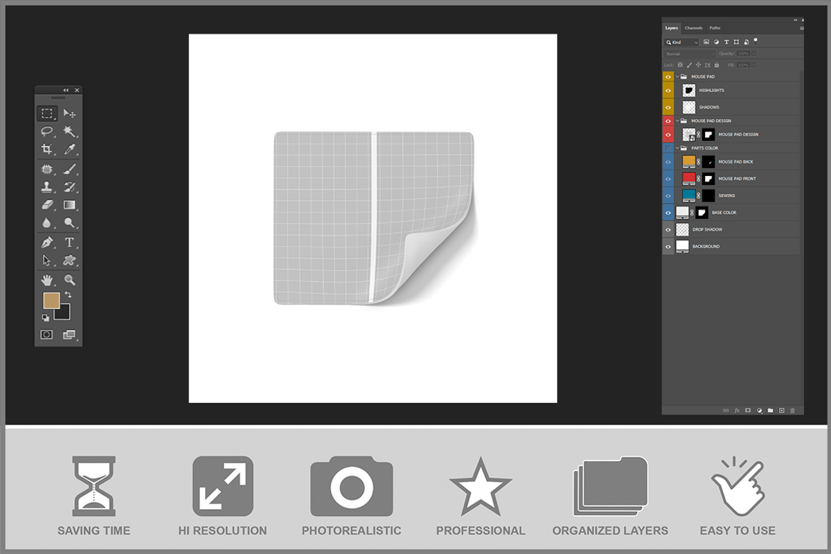 Mouse Pad Mockup PSD, an Advertising Mockup by Bruno's Shop (Photo 3 of 4)