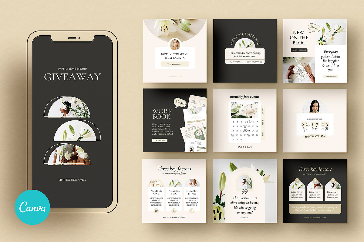Instagram Course Creator / Mona, a Social Media Template by Mirazz (Photo 1 of 27)