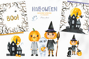 Halloween.Cute watercolor collection, a Decorative Illustration by Kate_Rina (Thumbnail 4 of 11)