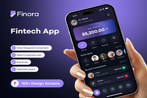 Finora Fintech App UI Kit, an UI Kit Template by Creative Perspective