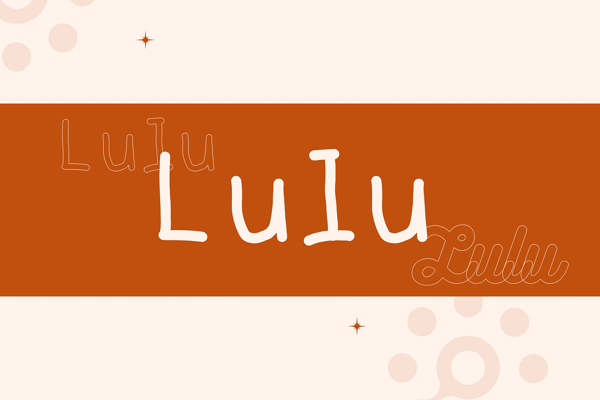 Lulu – Playful Handwritten Font, a Handwritten Font by adenpinkstore (Photo 1 of 5)