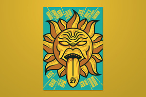 Sunny Summer Illustrated Flyer, a Flyer Template by ashenterprise