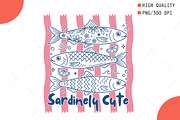 Sardinelly Cute Fish PNG, a Seasonal Illustration by OK Design (Thumbnail 1 of 5)