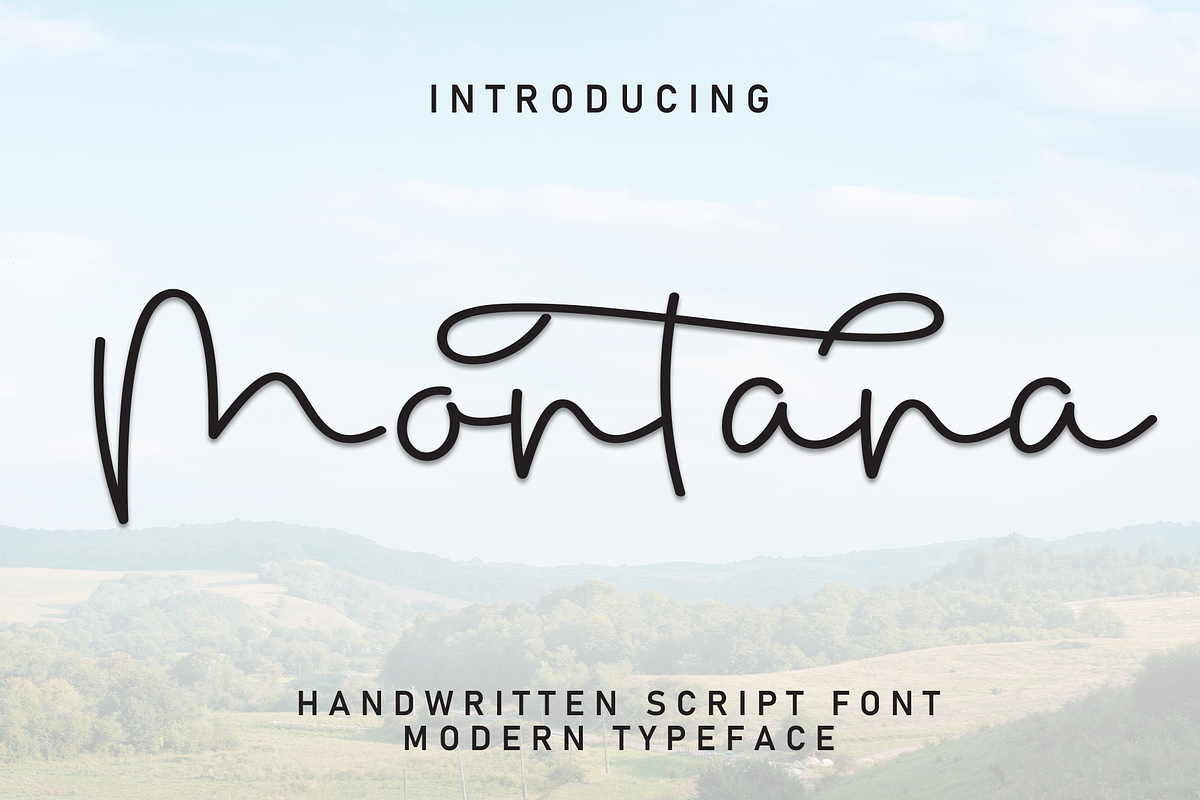 Montana | Script Font, a Handwritten Font by Scratchones (Photo 1 of 9)