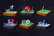 Sport and Game 3D Icon Pack #4, an Object 3D Model by deviapuspitasari2 (Thumbnail 2 of 2)
