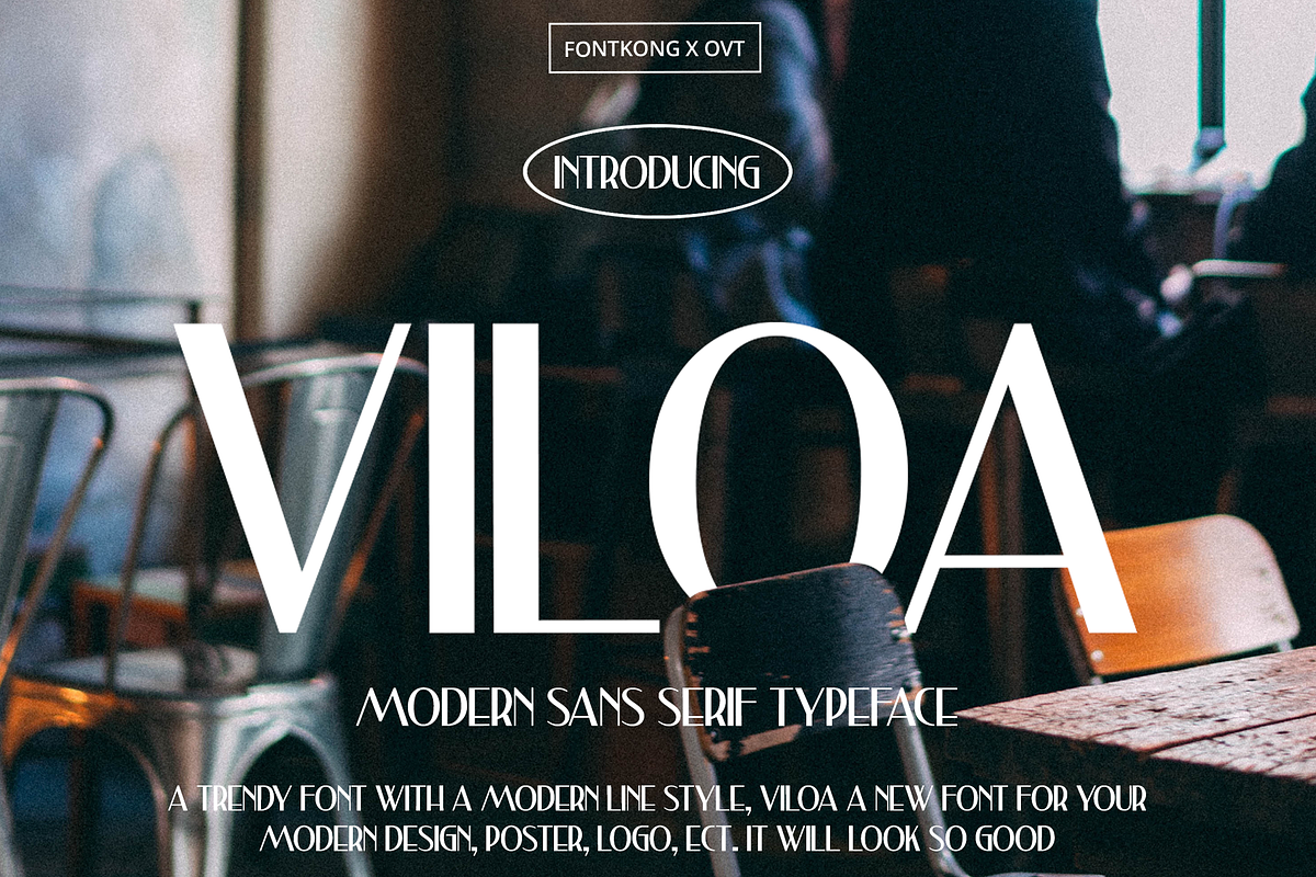 Viloa - A Modern Sans Serif Typeface, a Sans Serif Font by overlaytemplates (Photo 1 of 5)