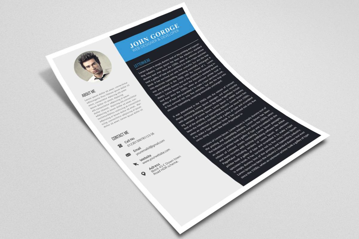 Professional Job CV Resume Template, a Resume Template by Business Flyers