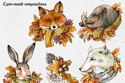 Fall animals clipart, an Animal Illustration by Belusuab (Thumbnail 2 of 10)