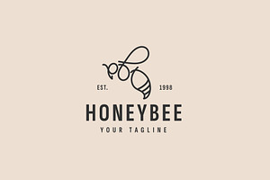 Honey Bee Logo Illustration