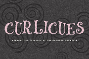 Curlicues Kooky Display Font, a Handwritten Font by The October Creative (Thumbnail 1 of 8)