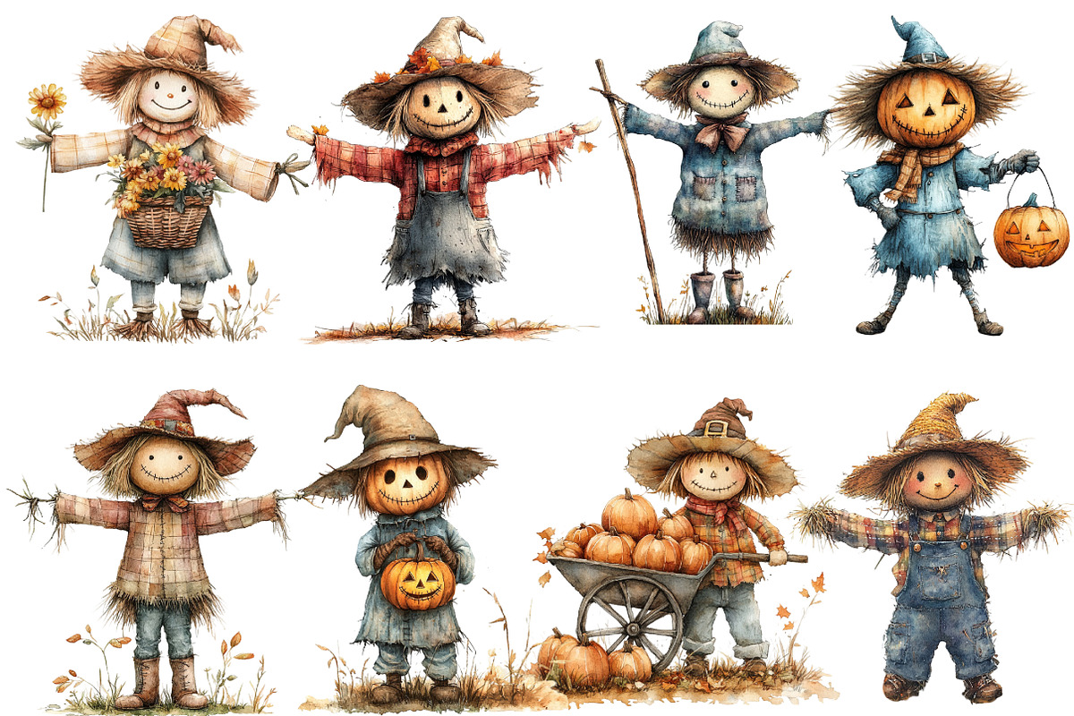 Scarecrow Clipart Autumn Fall, an Illustration by Designworld (Photo 3 of 5)