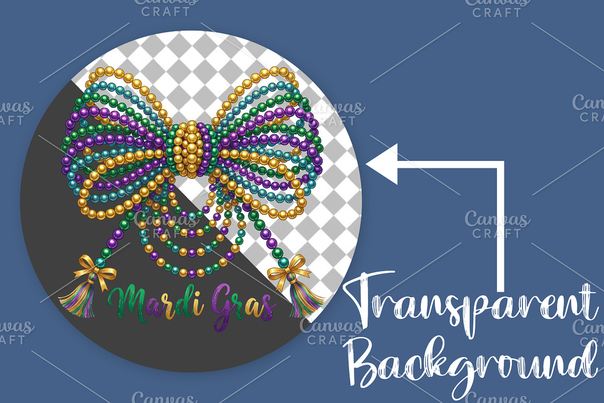 Whimsical Crafts for Mardi Gras PNG, an Illustration by Canvas Craft (Photo 2 of 6)