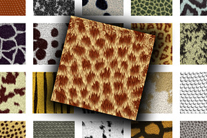 Digital Collage Sheet - Animal Fur