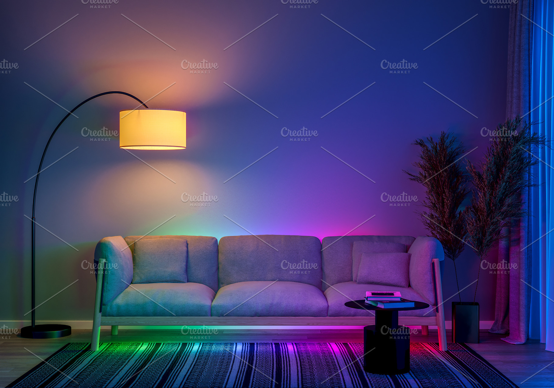 Modern living room with ambient LED, an Architecture Photo by Pozitivo